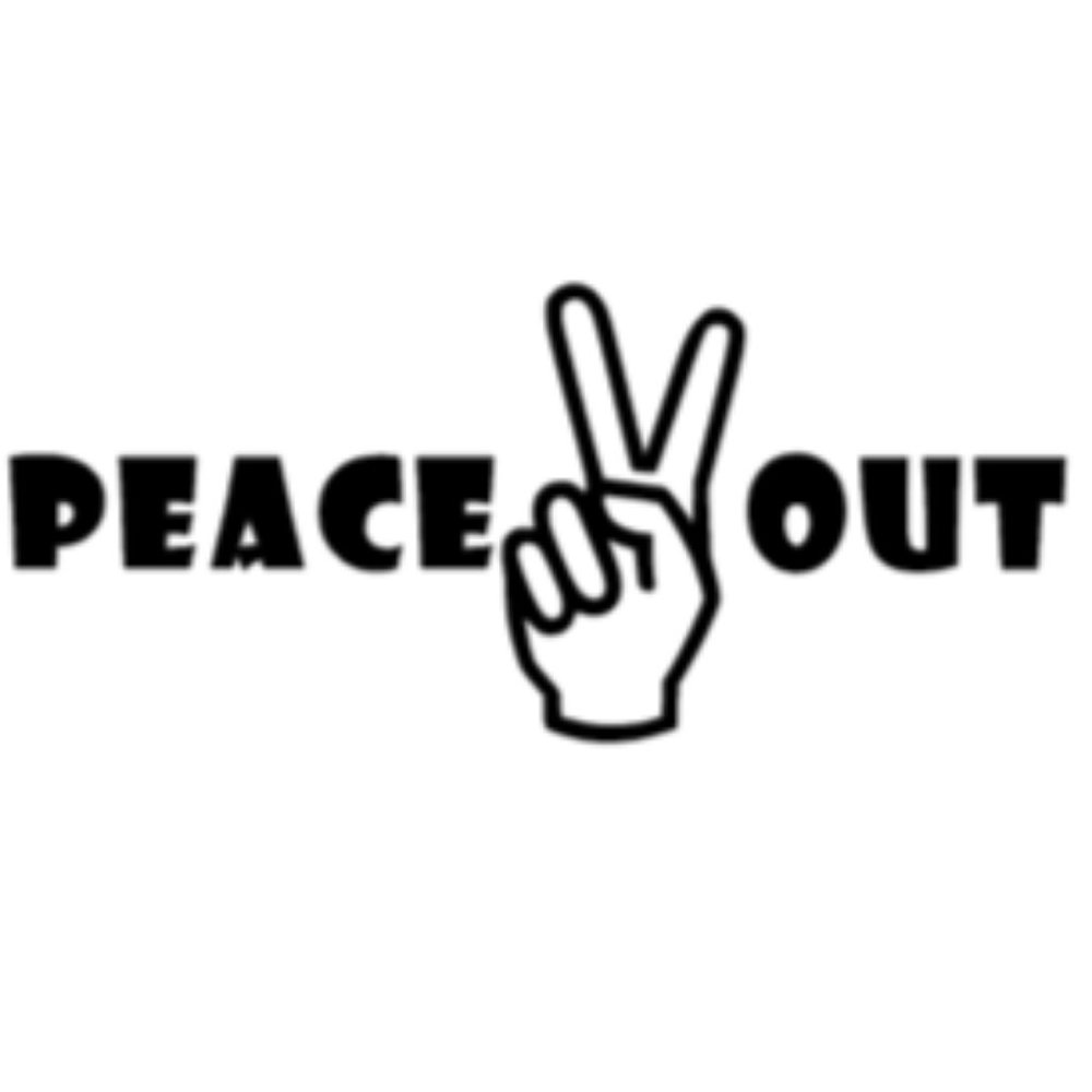 Peace Out Decal